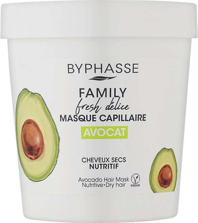 Маска для сухого волосся з авокадо - Byphasse Family Fresh Delice Mask, 250 мл - фото N1