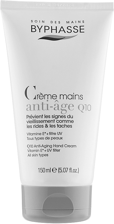 Крем для рук антивозрастной Q10 - Byphasse Anti-Aging Hand Cream Q10, 150 мл - фото N1