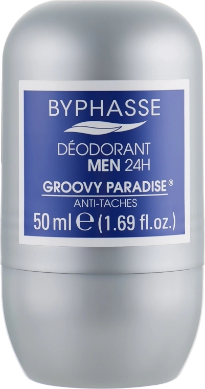 Чоловічий роликовий дезодорант "Захоплюючий рай" - Byphasse 24h Deodorant Man Groovy Paradise, 50 мл - фото N1