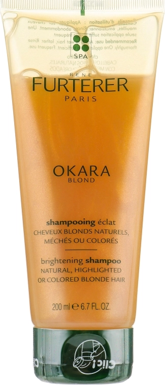Шампунь для натурального світлого та фарбованого волосся - Rene Furterer Okara Blond Brightening Shampoo, 200 мл - фото N2