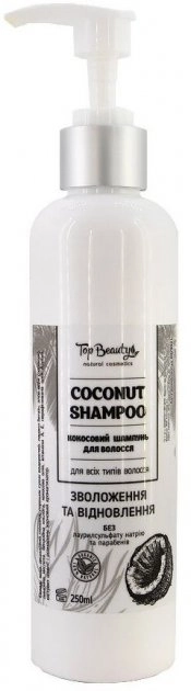 Кокосовий шампунь для всіх типів волосся - Top Beauty Coconut Hair Shampoo, 250 мл - фото N2