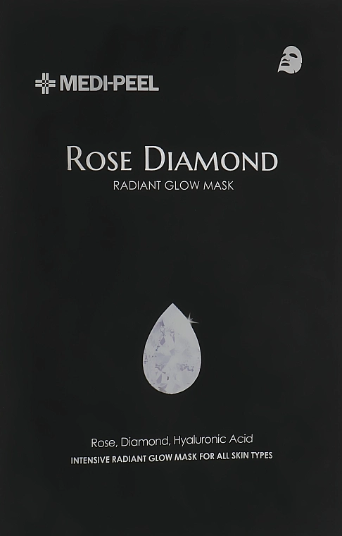 Тканинна маска з алмазною пудрою - Medi peel Rose Diamond Radiant Glow Mask, 25 мл, 1 шт - фото N3