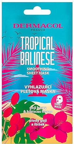 Dermacol Тканинна маска з розгладжувальним ефектом Tropical Balinese Smoothing Face Mask - фото N1