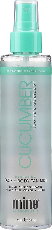 MineTan Увлажняющий спрей для постепенного загара Face Body Cucumber Ultra Hydrating Gradual Tan Mist - фото N1
