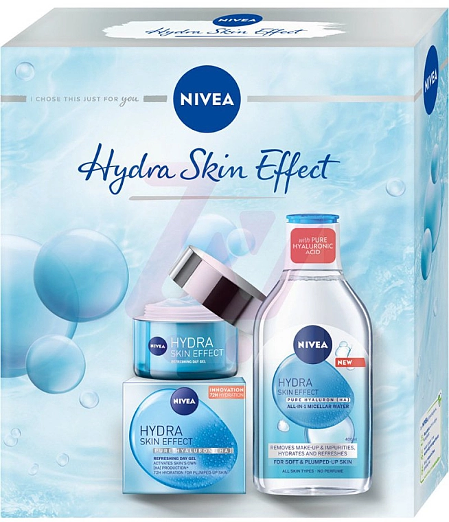 Nivea Набір Hydra Skin Effect (f/cr/50ml + micel/water/400ml) - фото N1