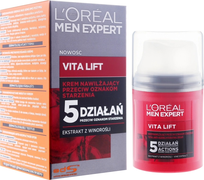 L’Oreal Paris Вита лифтинг Men Expert Vita Lift 5 Daily Moisturiser - фото N1