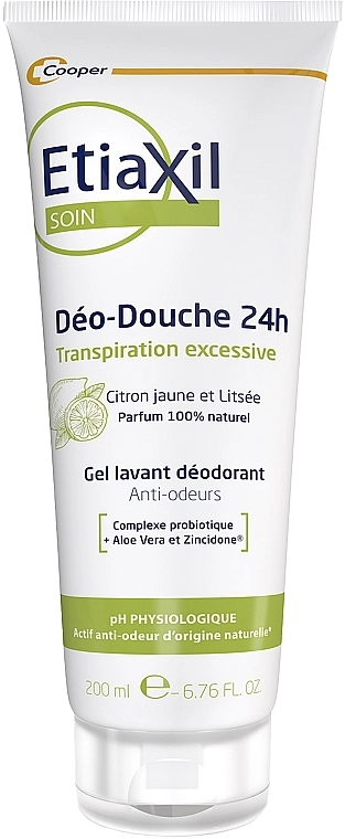 Etiaxil Гель-дезодорант для душа с пробиотиком, цитрусовый (Perspirex) Care Deo-Douche Protection 24H Deodorant - фото N1