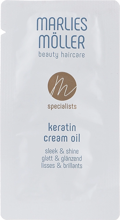 Marlies Moller Крем-олія для волосся з кератином "Гладкість і блиск" Keratin Cream Oil Sleek And Shine (міні) - фото N1