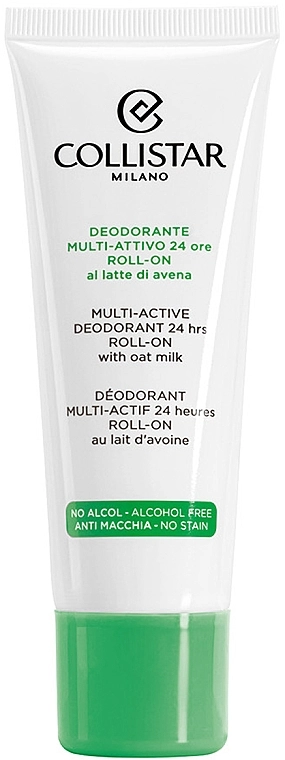 Кульковий дезодорант з вівсяним молочком - Collistar Deodorant Multi-Attivo 24 Ore roll-one, 75 мл - фото N2