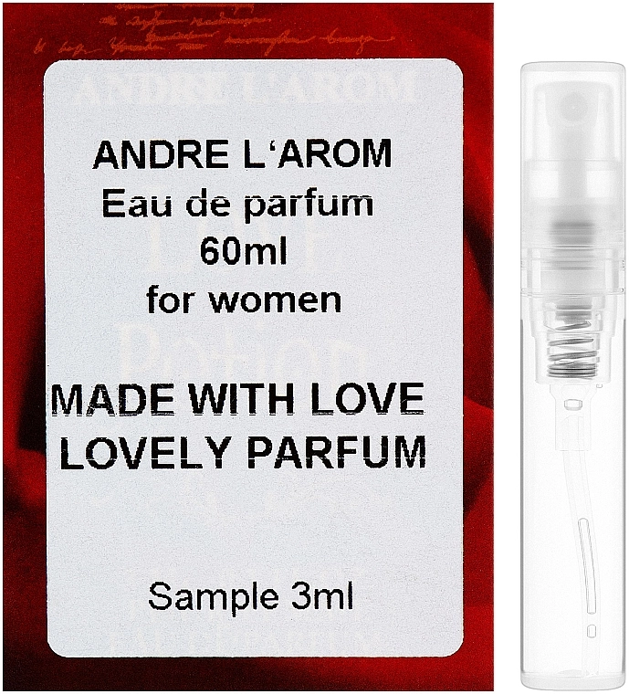 Andre L'arom Andre L`Arom Made with Love "Lovely Parfum" Парфюмированная вода (пробник) - фото N1