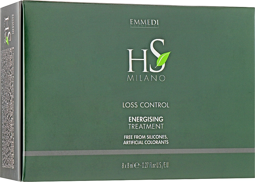 HS Milano Лосьйон в ампулах проти випадання, для росту волосся Loss Control Energising Treatment - фото N1