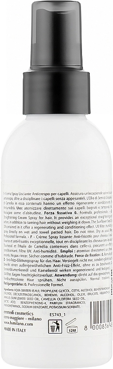HS Milano Крем-спрей для розгладжування волосся Anti-Frizz Straightening Cream Spray - фото N2