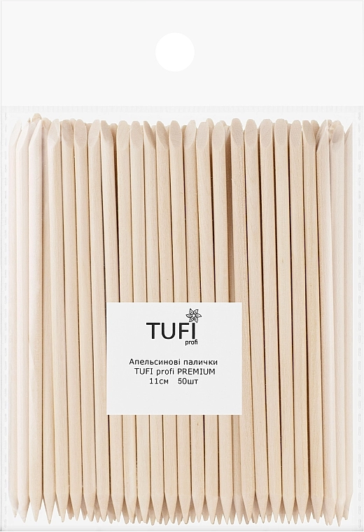 Tufi profi Апельсинові палички для манікюру, 11 см Premium - фото N2