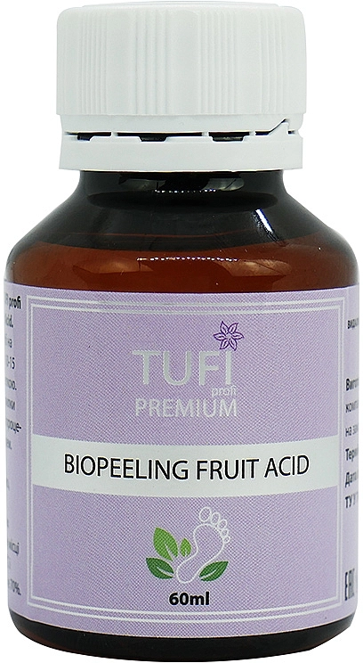 Tufi profi Кислотний ремувер для педикюру Premium BioPeeling Fruit Acid - фото N1
