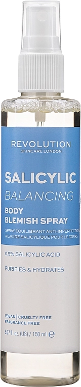 Revolution Skincare Спрей для тіла Salicylic Balancing Body Spray With Salicylic Acid - фото N1
