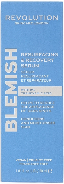 Revolution Skincare Сыворотка против пигментных пятен Blemish Resurfacing & Recovery 2% Tranexamic Acid Serum - фото N2