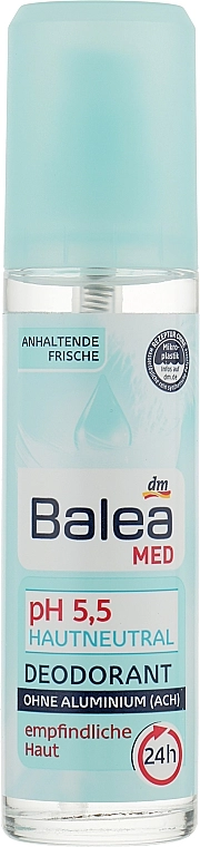 Balea Дезодорант-розпилювач для чутливої шкіри Med pH 5.5 Deodorant - фото N1