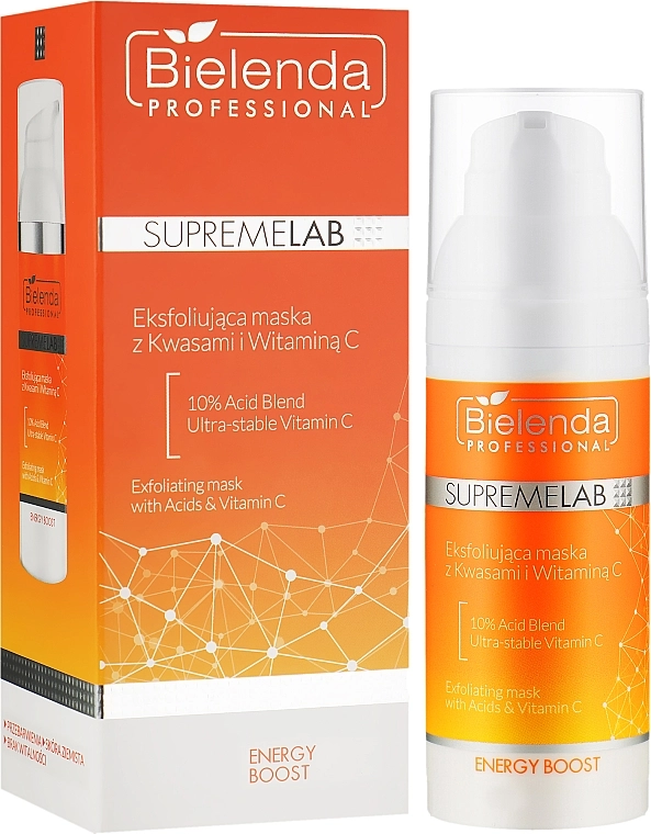 Bielenda Professional Отшелушивающая маска с кислотами и витамином C SupremeLab Energy Boost Serum Exfoliating Mask - фото N2