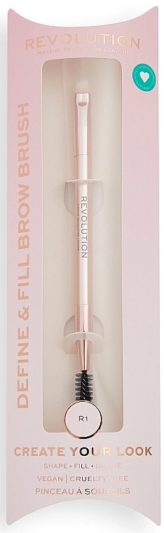 Makeup Revolution Пензель для макіяжу Define & Fill Brow Create Brush R1 - фото N1