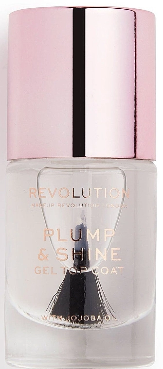 Makeup Revolution Топ для гель-лаку Top Coat Gel Plump&Shine - фото N1