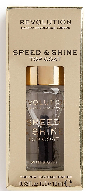 Makeup Revolution Топ для гель-лака Speed&Shine Top Coat - фото N1