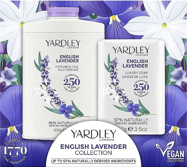 Yardley English Lavender Набір (talc/200g + soap/100g) - фото N1