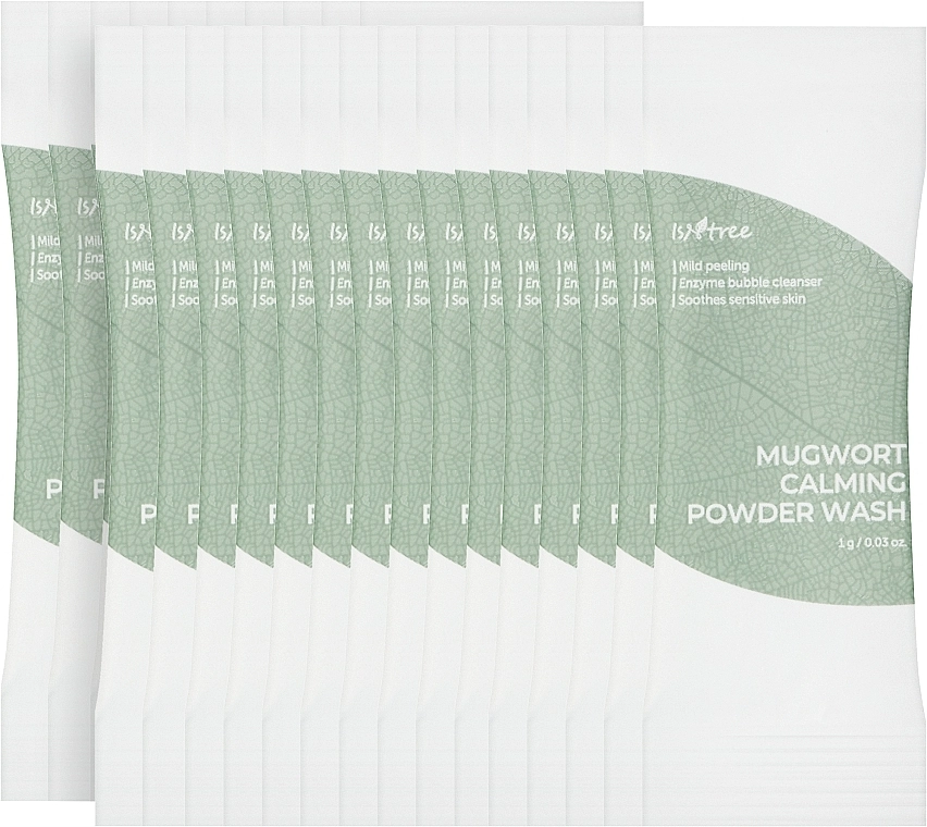 Энзимная пудра для умывания с экстрактом полыни - IsNtree Mugwort Powder Wash, 25x1g - фото N1