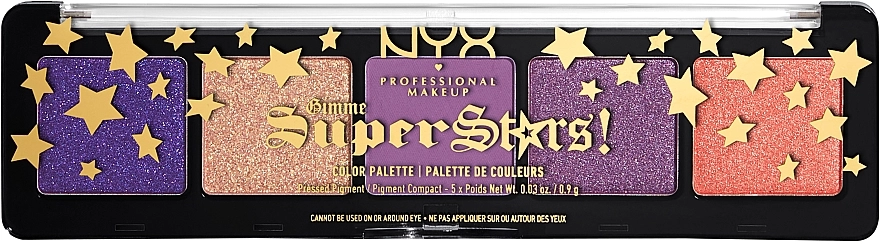NYX Professional Makeup Gimme Superstars! Палетка теней для век и пигментов для лица - фото N1