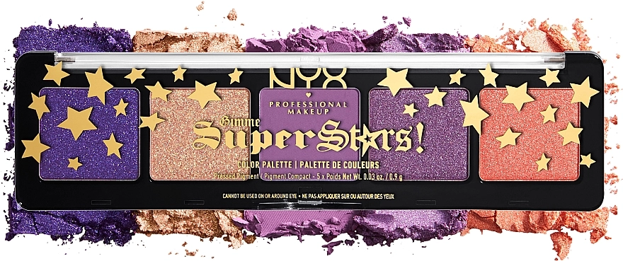 NYX Professional Makeup Gimme Superstars! Палетка теней для век и пигментов для лица - фото N2