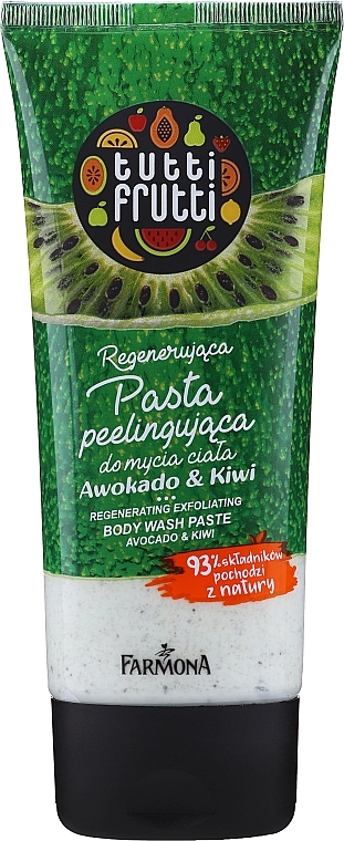 Farmona Відновлювальна пілінг-паста для тіла "Ківі й авокадо" Tutti Frutti - фото N1