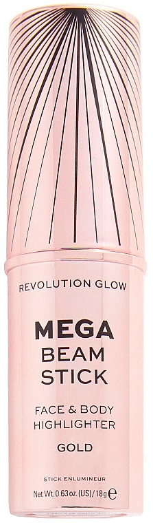 Makeup Revolution Glow Mega Beam Stick Highlighter Хайлайтер для обличчя й тіла - фото N1