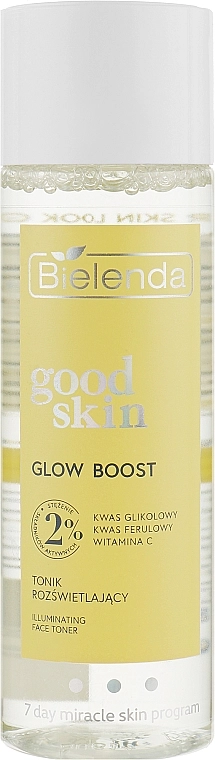 Освітлюючий тонік із гліколевою кислотою - Bielenda Good Skin Glow Boost Illuminating Face Toner, 200 мл - фото N1