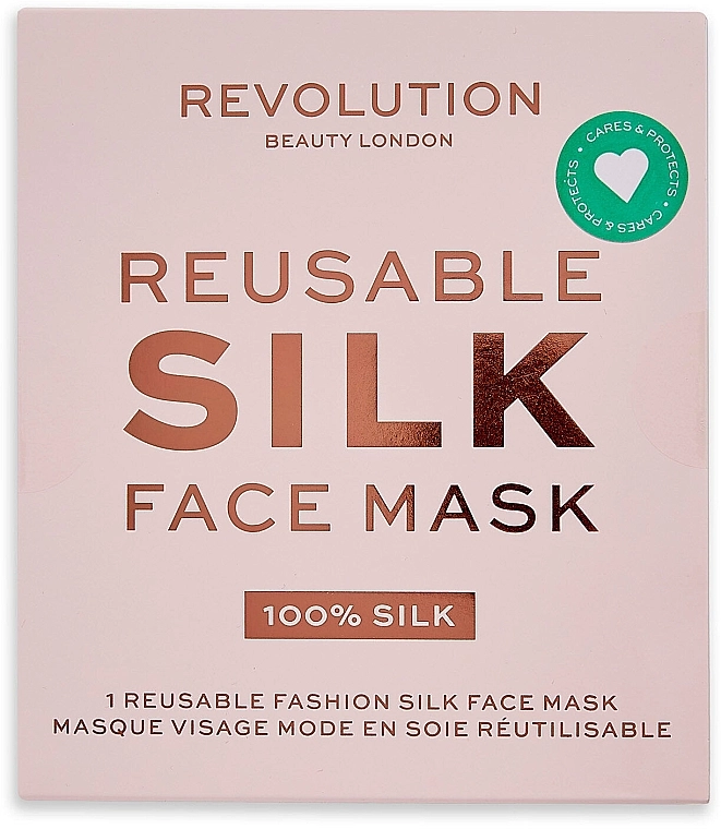 Makeup Revolution Шовкова захисна маска для обличчя, рожева Re-useable Fashion Silk Face Coverings Pink - фото N2
