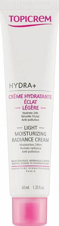 Topicrem Легкий зволожувальний крем для сяйва шкіри Hydra + Light Moisturizing Radiance Cream - фото N1