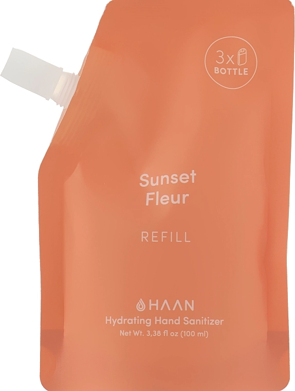 HAAN Очищающий и увлажняющий спрей для рук "Таинственный закат" Hand Sanitizer Sunset Fleur (сменный блок) - фото N1