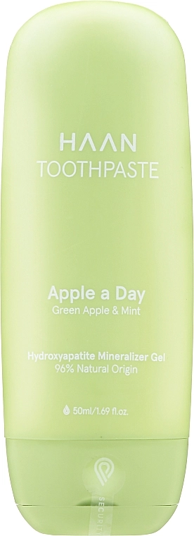 HAAN Зубна паста "Зелене яблуко та м'ята" Apple A Day Green Apple & Mint - фото N1