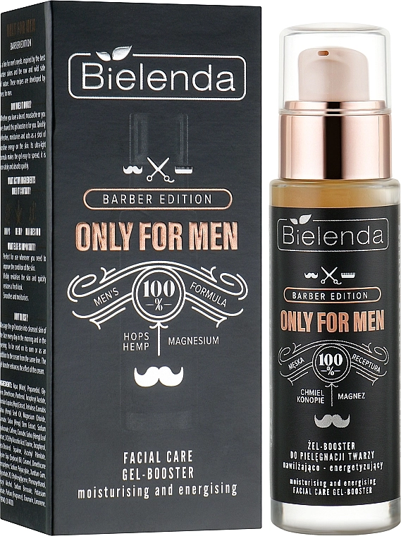 Bielenda Зволожувальний і тонізувальний гель-бустер Barber Edition Only For Men Booster - фото N2