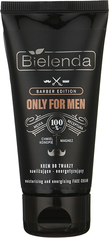 Bielenda Увлажняющий и тонизирующий крем для лица Only For Men Barber Edition Moisturizing And Energizing Face Cream - фото N1