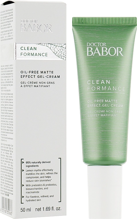 Babor Матирующий гель-крем без масел для лица Doctor Clean Formance Oil-Free Matte Effect Gel Cream - фото N2