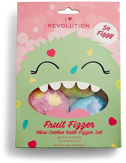 I Heart Revolution Набір "Фруктове печиво" Fruity Cookie Fizzer Set (fizzer/3x50g) - фото N1