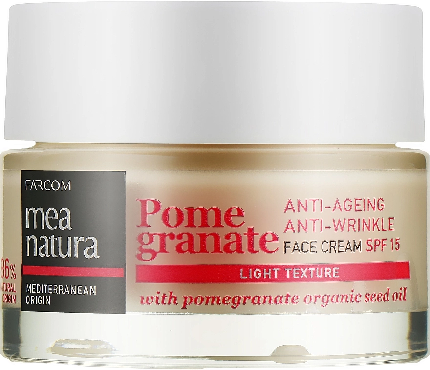 Mea Natura Анти-возрастной крем для лица SPF15 Pomegranate Anti-Ageing Face Cream Light Texture - фото N1