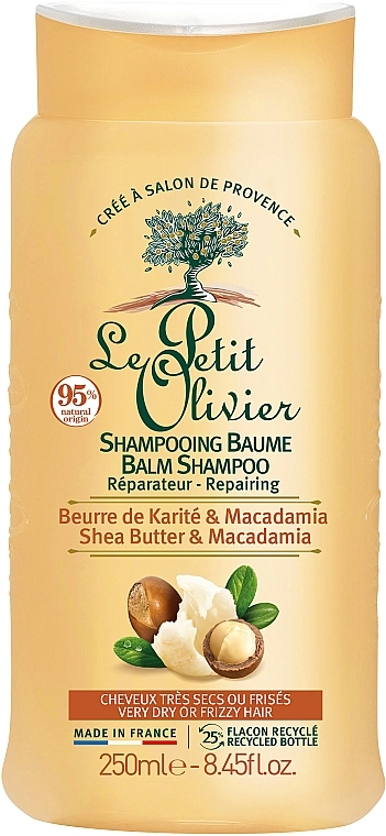 Le Petit Olivier Шампунь Balm Shampoo Repairing Shea Butter Macadamia - фото N1