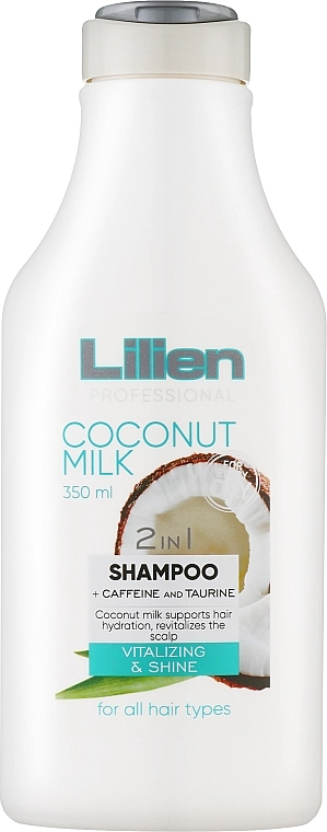 Lilien Шампунь для всех типов волос Coconut Milk 2v1 Shampoo - фото N1