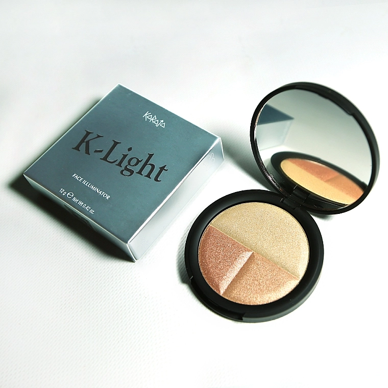 Karaja K-Light Face Illuminator Хайлайтер–пудра для подсветки 3 в 1 натуральная - фото N1