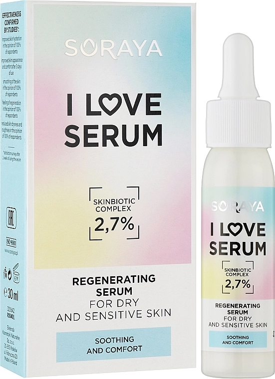 Soraya Відновлювальна сироватка для сухої й чутливої шкіри I Love Serum - фото N2
