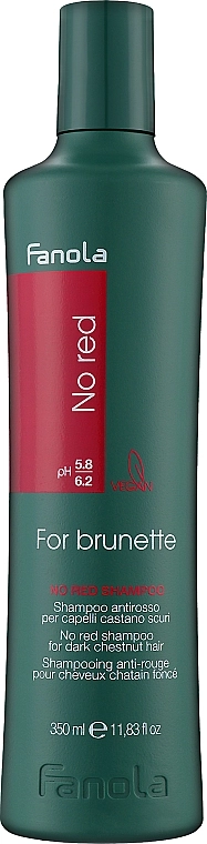 Антикрасный шампунь для волос - Fanola No Red Shampoo, 350 мл - фото N1