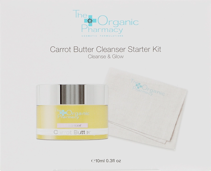 The Organic Pharmacy Набір Carrot Butter Cleanser Starter Kit (f/butter/10ml + cloth/1pcs) - фото N1
