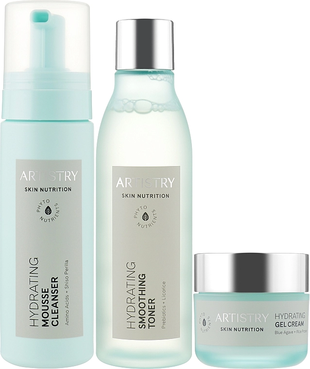 Amway Набор "Увлажнение .Вечерний уход " Artistry Skin Nutrition (foam/145ml + ton/200ml + cr/50ml) - фото N1