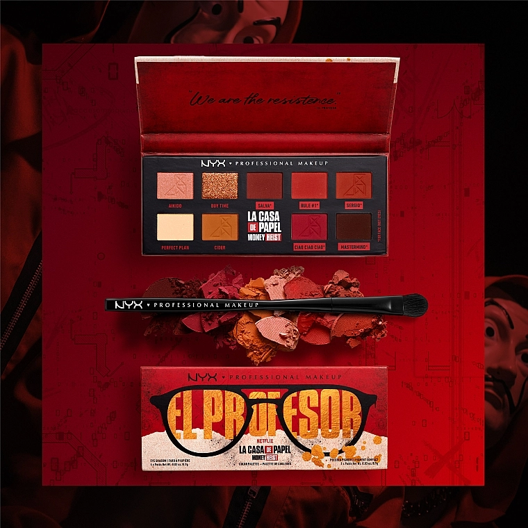 NYX Professional Makeup La Casa De Papel Палетка теней и пигментов для век и лица - фото N6