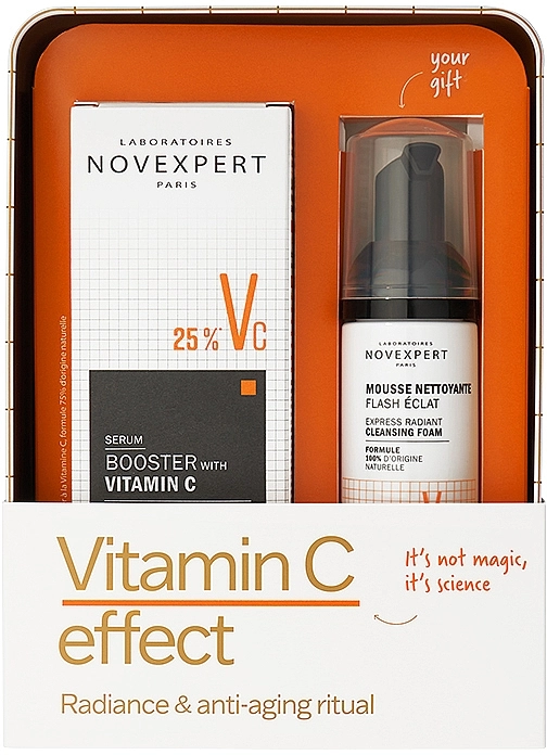 Novexpert Набор Vitamin C (ser/30ml + foam/40/ml) - фото N2